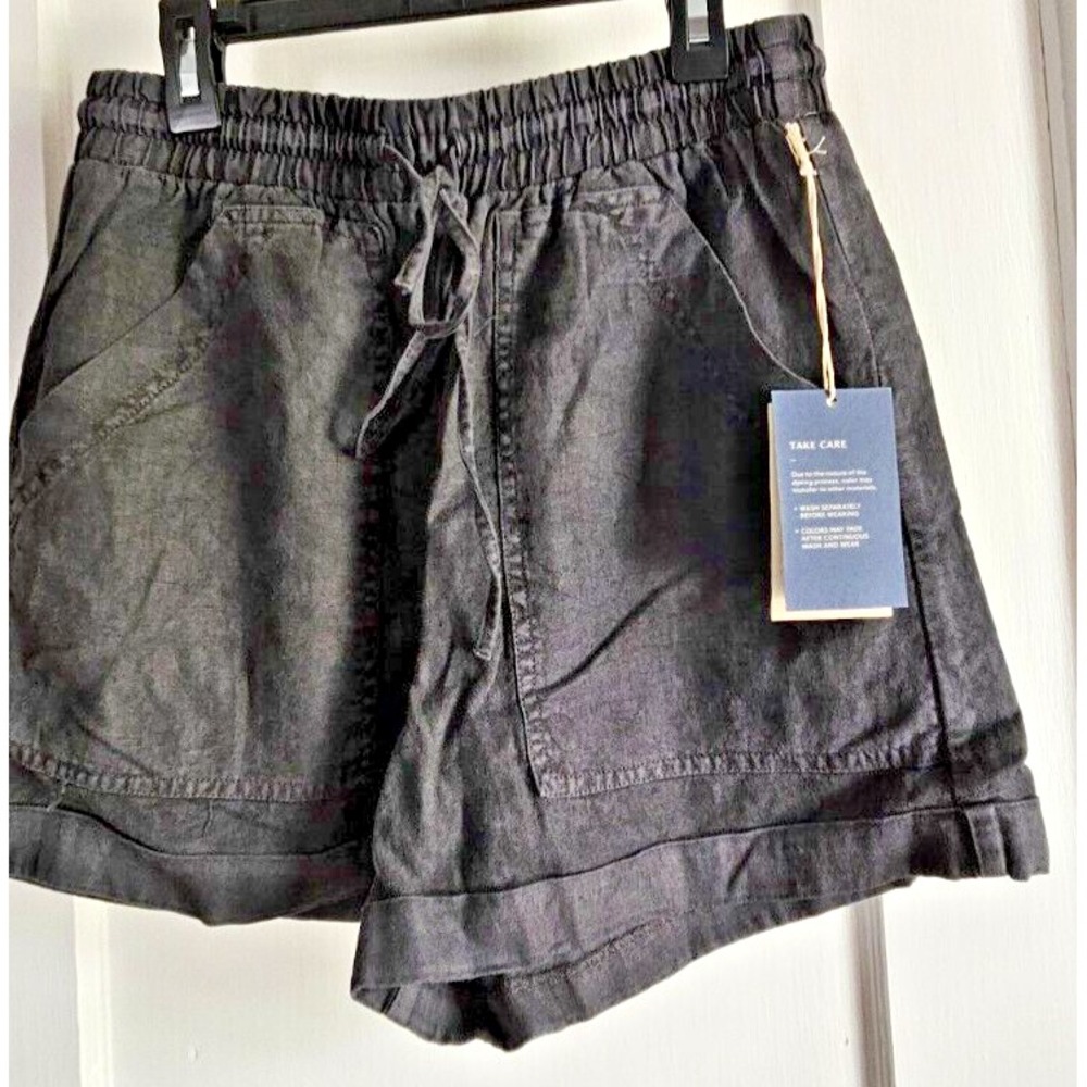 NWT Universal Threads charcoal grey Linen Rayon Blend women short Sz XS